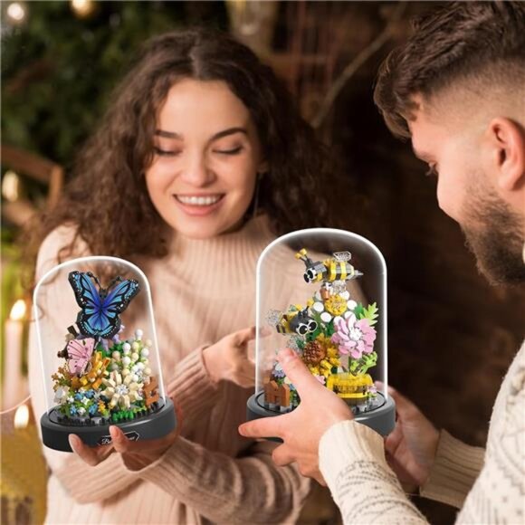 2 Flowers Bouquet Building Set Insect Collection Not Compatible with Lego - Picture 6 of 8